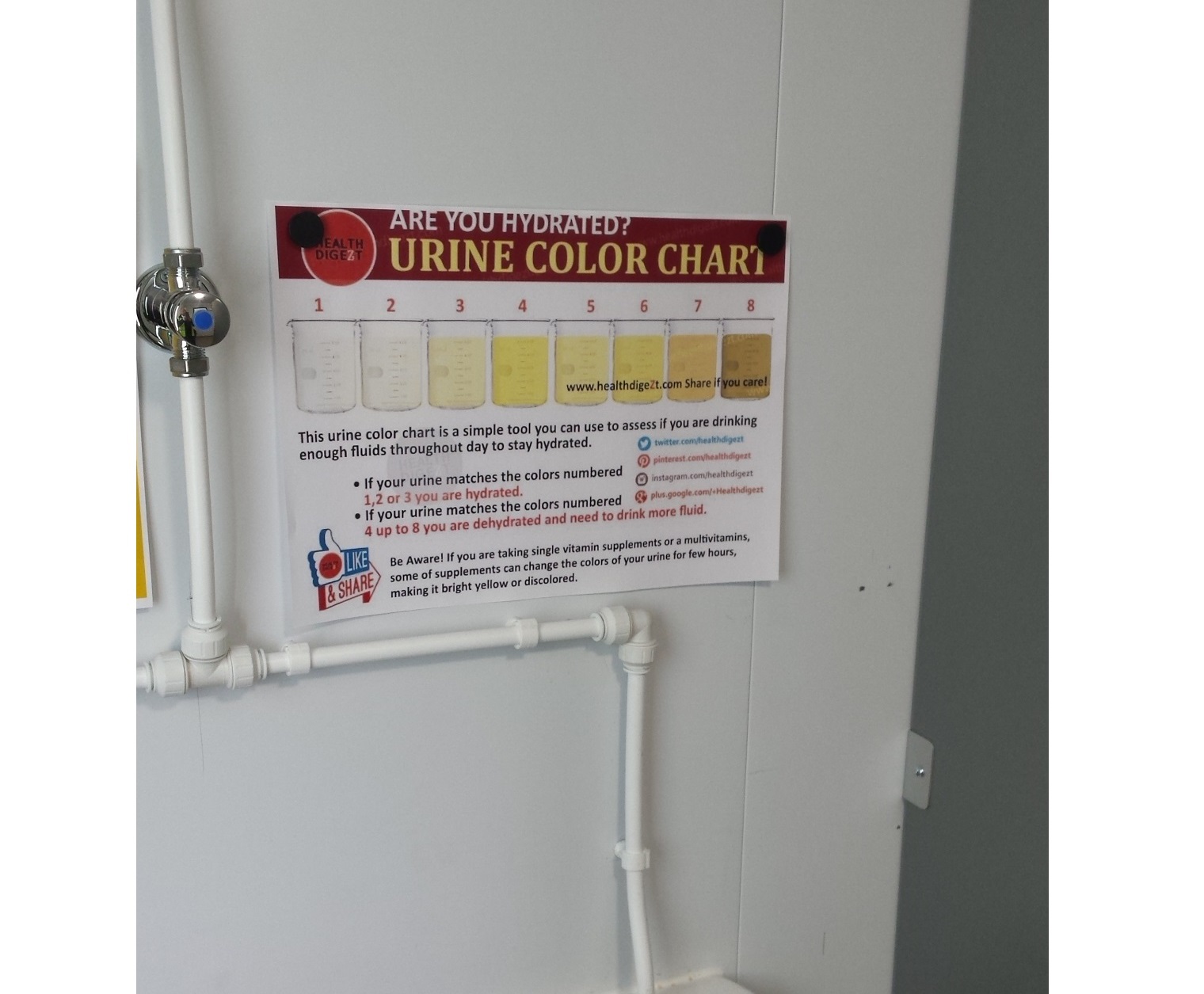 Urine Color Chart And Hydration