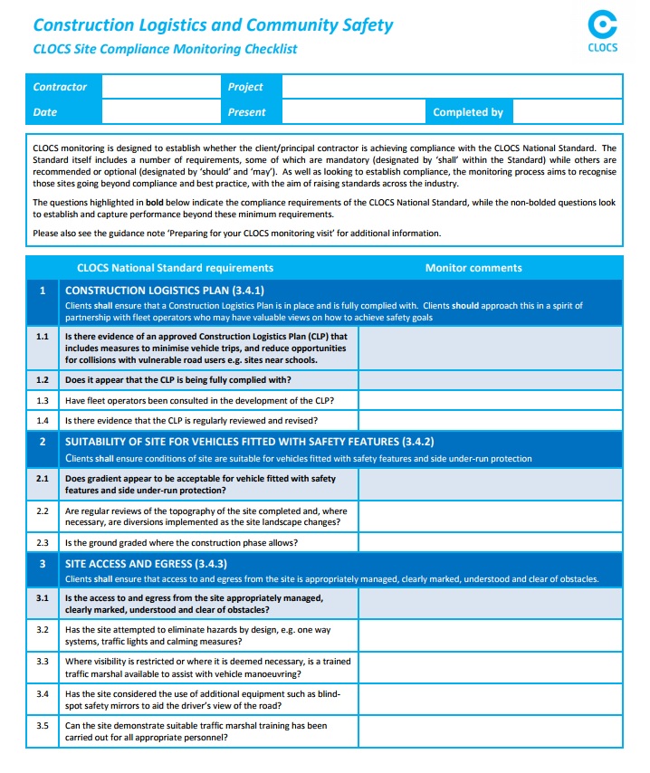 » CLOCS Compliance Checks Best Practice Hub